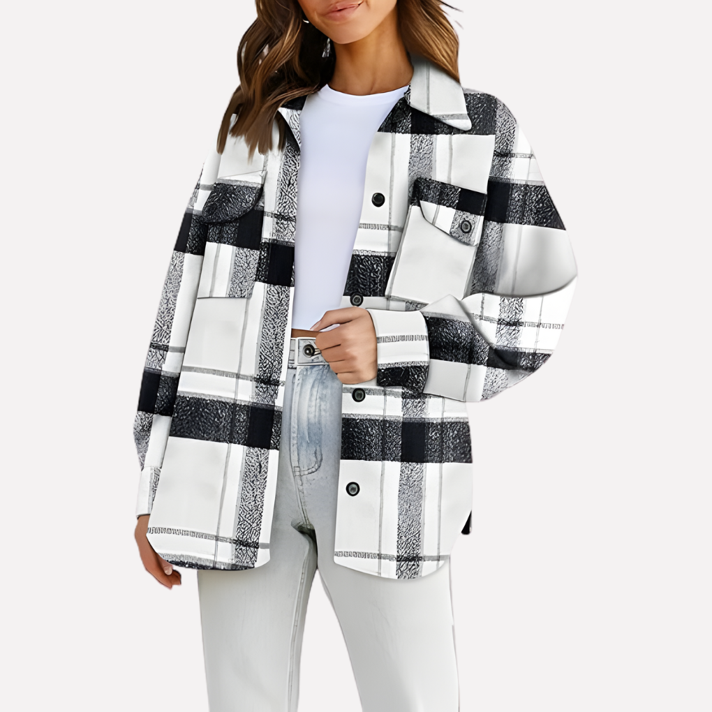 Vrouwen Plaid Shacket