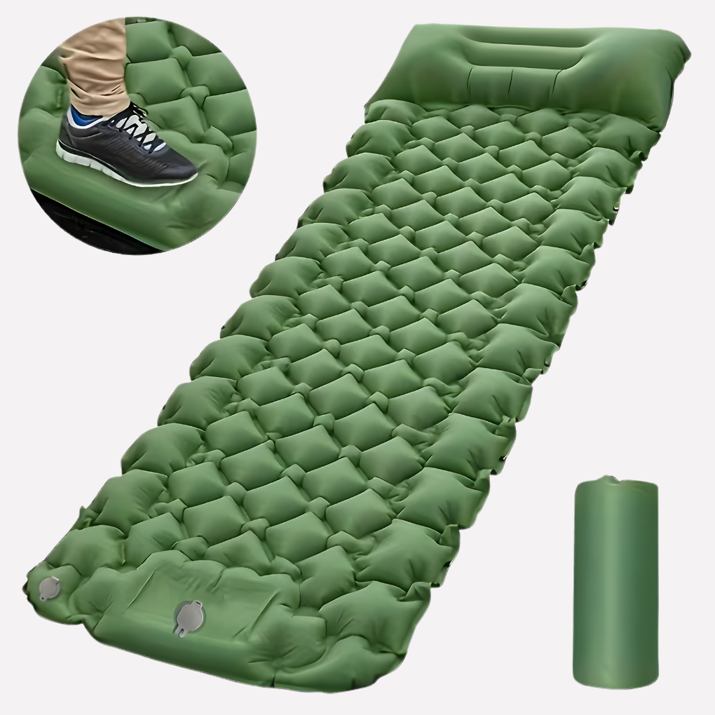 Opblaasbare Campingmat met Geïntegreerde Pomp en Kussen