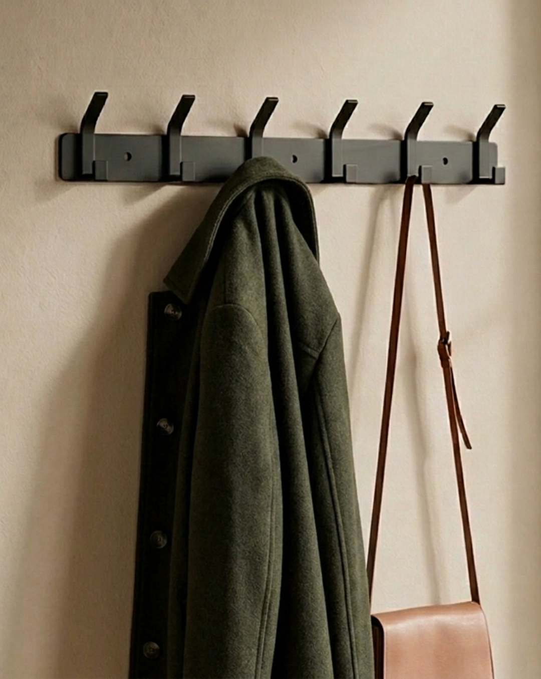 Aluminium wandhaken – 3, 4, 5 of 6 haken | Handdoekhouder voor de badkamer