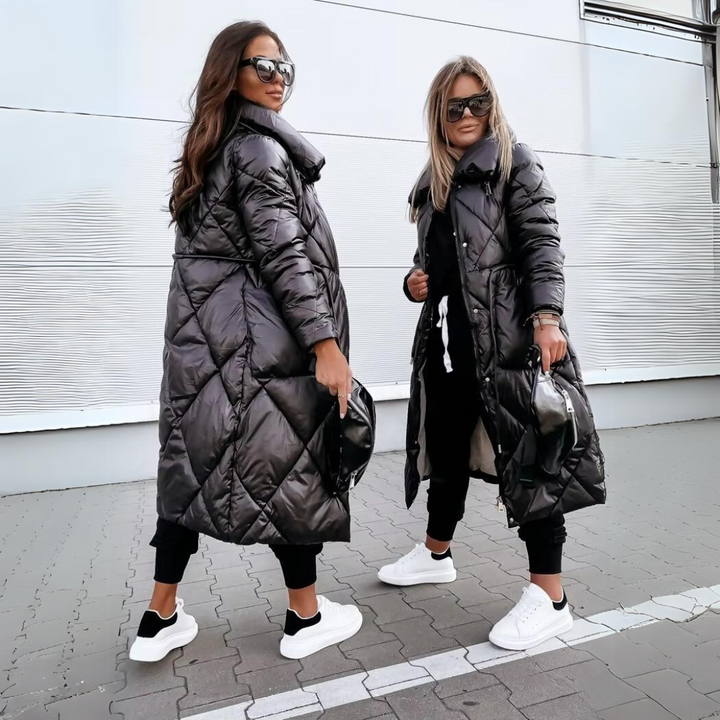 Elora lange donzen winterjas voor dames – winddicht & waterafstotend