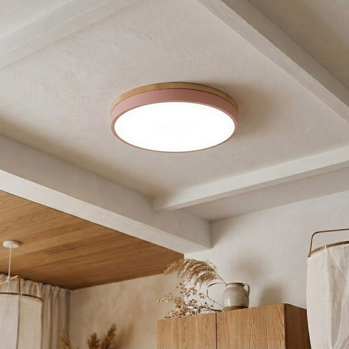Ronde schijfplafondlamp – platte, vlak gemonteerde lamp