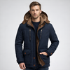 Heren winterjas met capuchon en fleece voering - Tirso