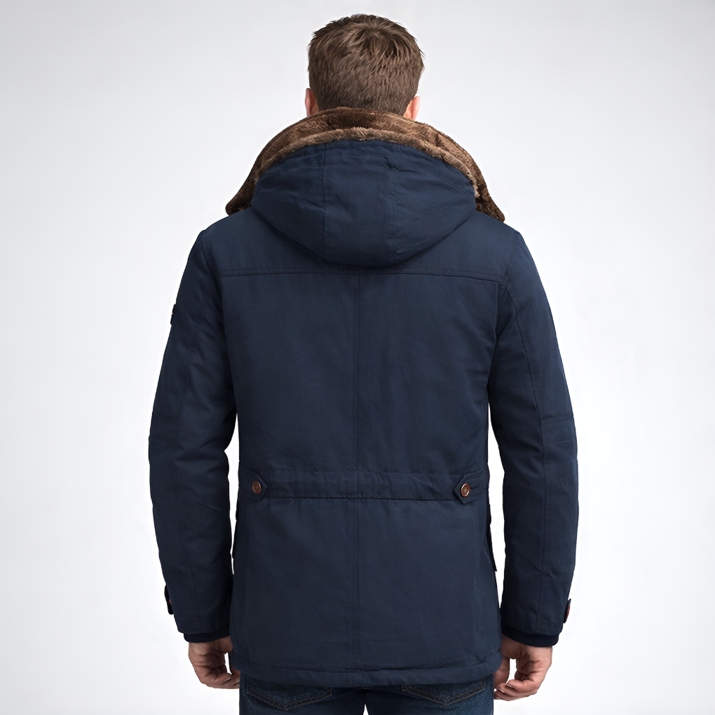 Heren winterjas met capuchon en fleece voering - Tirso