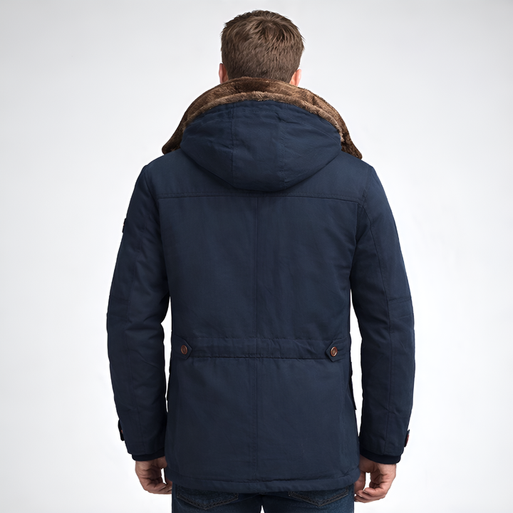 Heren winterjas met capuchon en fleece voering - Tirso