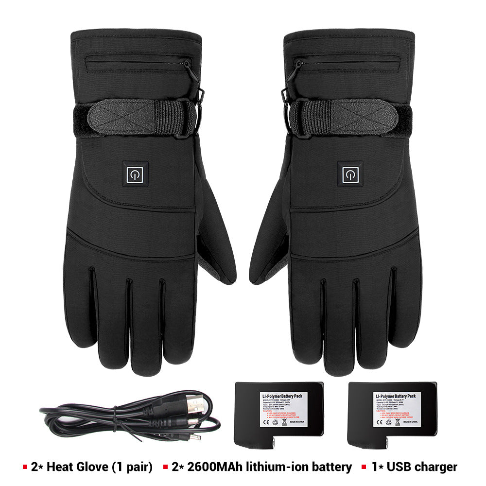 Elektrisch verwarmde handschoenen waterdicht thermische buitenkleding