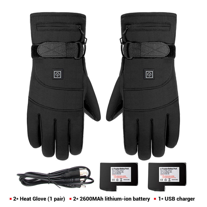 Elektrisch verwarmde handschoenen waterdicht thermische buitenkleding