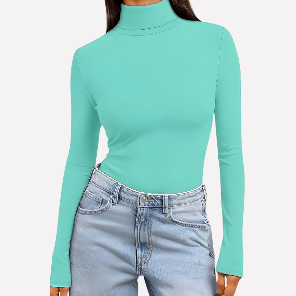 Vrouwen Turtleneck Lange Mouwen Top