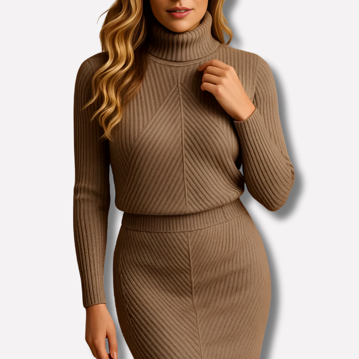 Winter midi-jurk voor dames