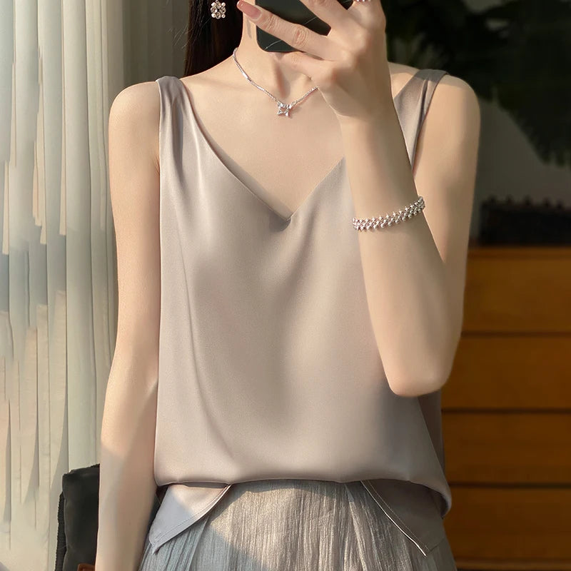 MStijlvolle Zijde Dames Top voor een Elegante Uitstraling