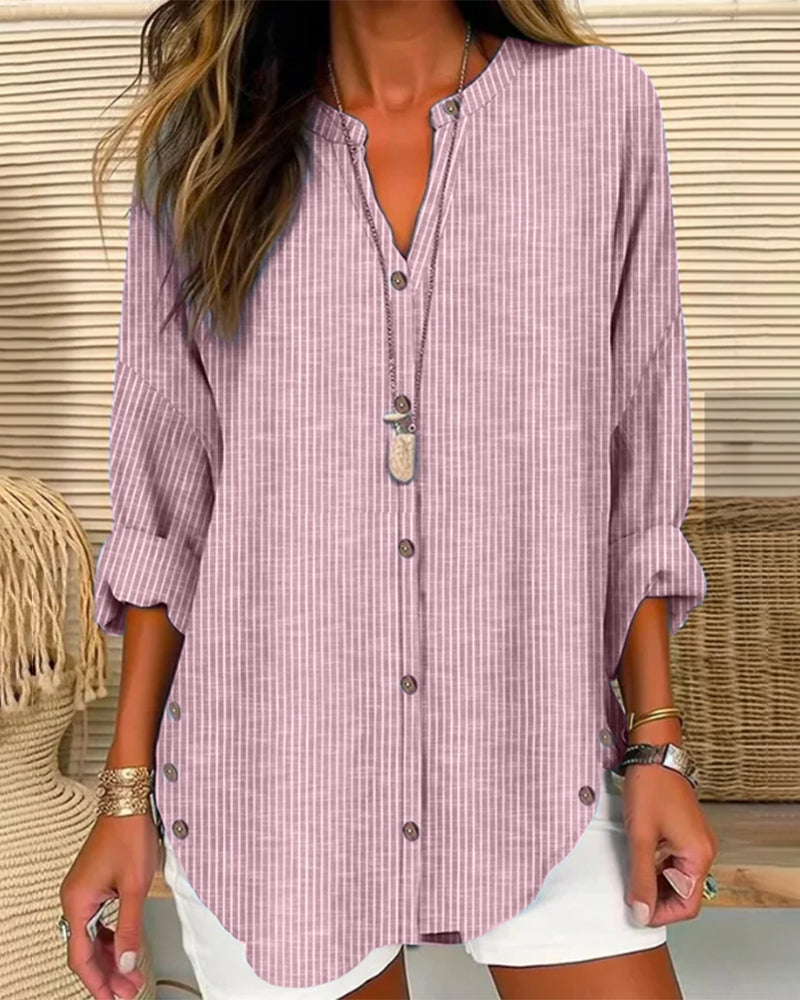 Valerie – Trendy Top met Gestreepte Print en Stijlvolle Pasvorm