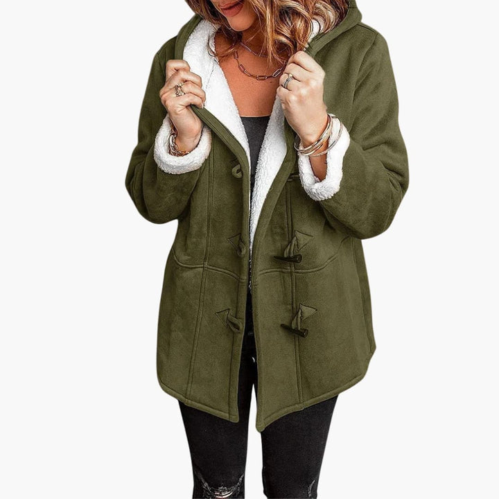 Dames Gewatteerde Jas – Toggle Frontstijl