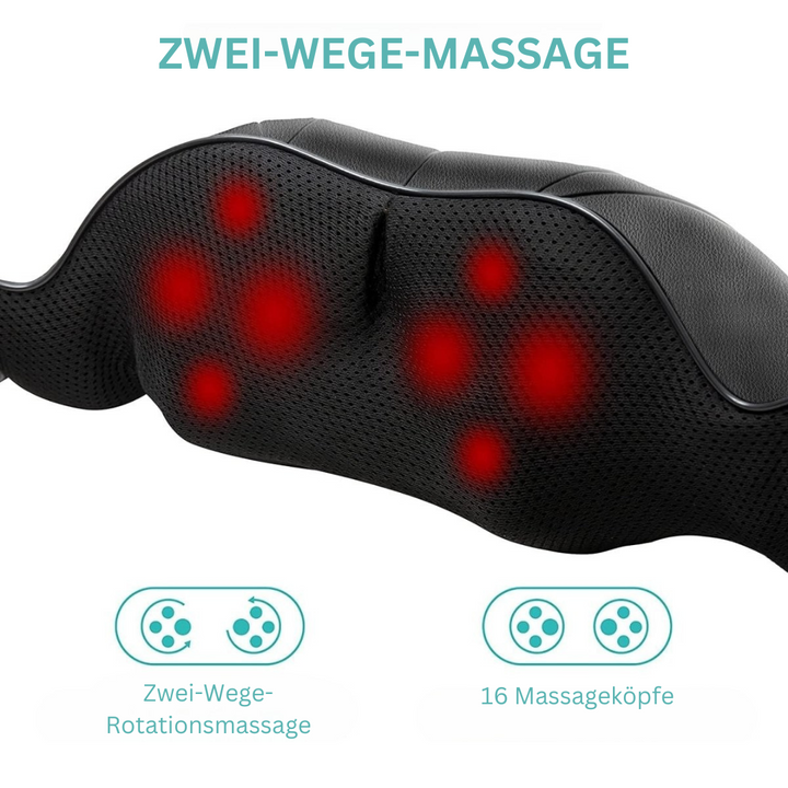 Shiatsu-massagekussen met infrarood – FlowRelief
