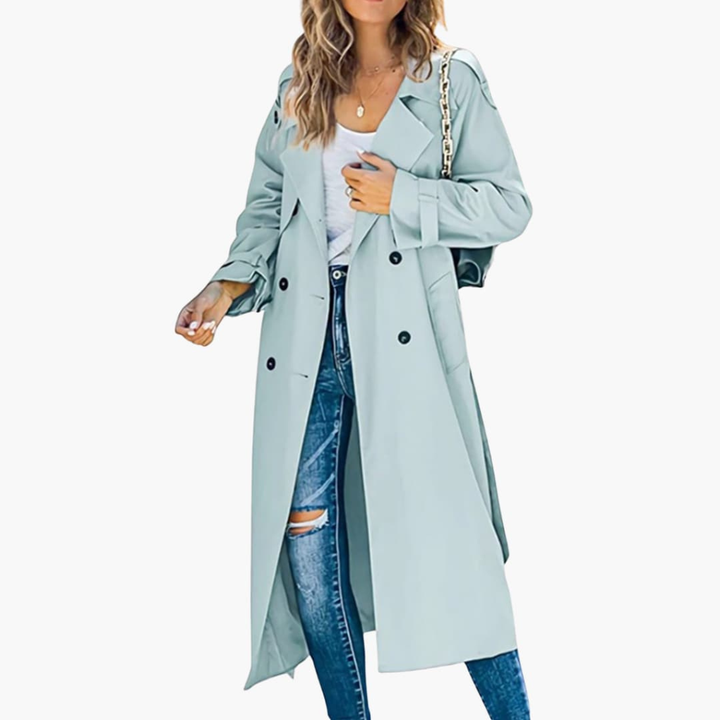 Dames Trenchcoat met Knopenlijst Aanbiedingsprijs