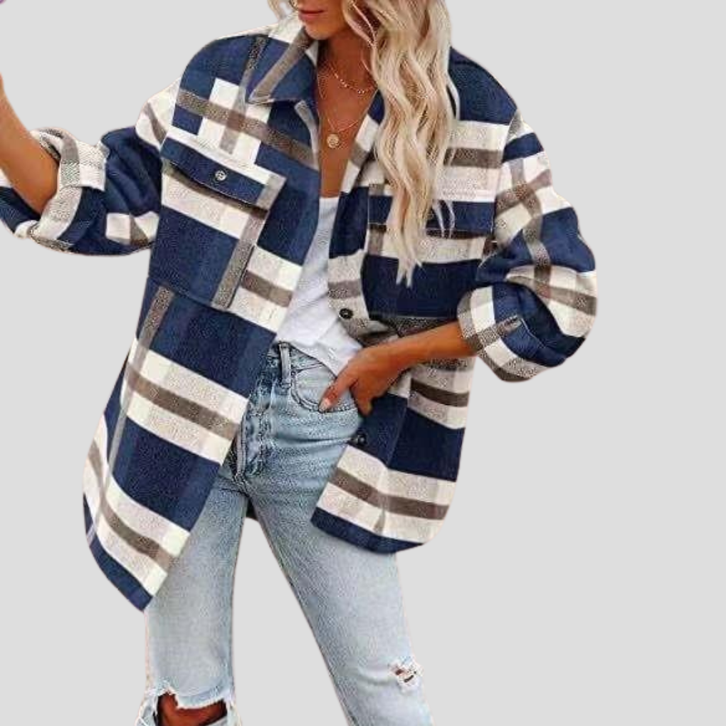 Geruite overshirt voor dames