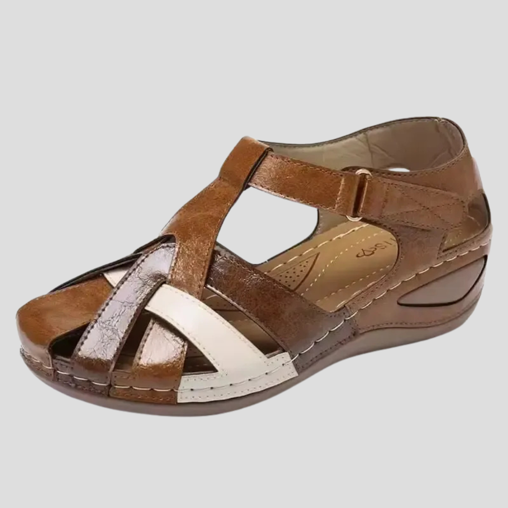 Comfortabele leren sandalen met boogondersteuning voor dames