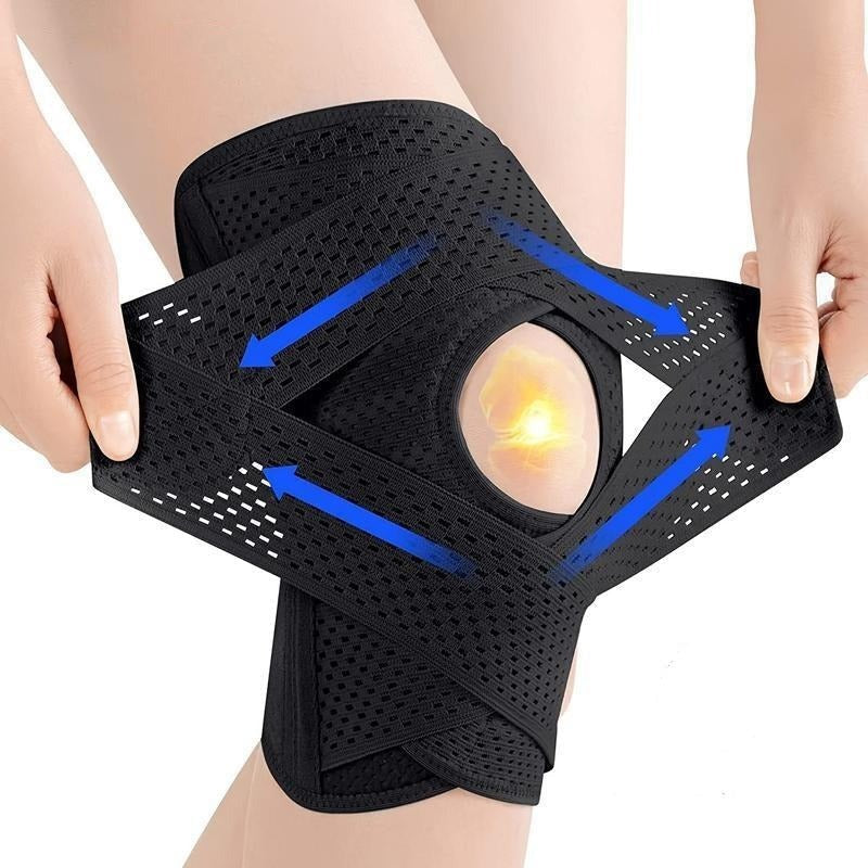 Kniebrace met instelbaar compressiesysteem