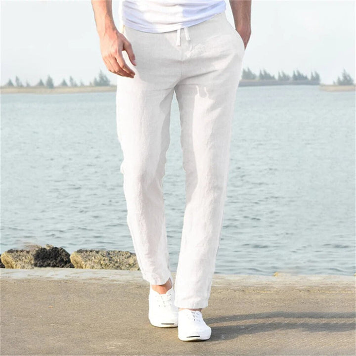 Heren linnen broek, casual stijl voor warme dagen