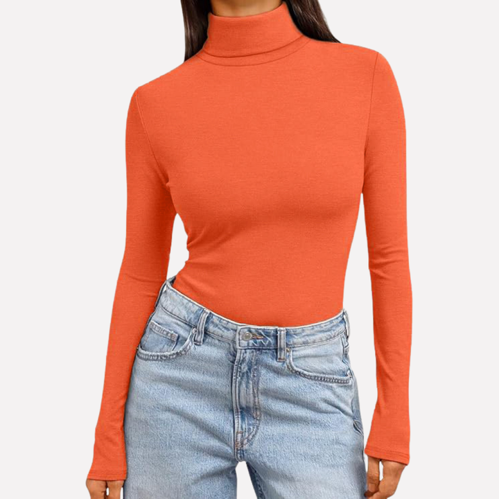 Vrouwen Turtleneck Lange Mouwen Top