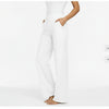 Gebreide Rechte Broek Met Hoge Taille En Zakken