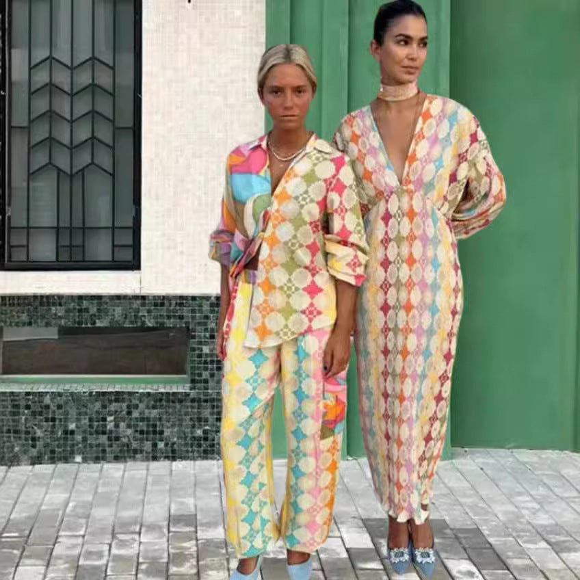 Kleurrijke Dames Kleding Set Voor De Zomer