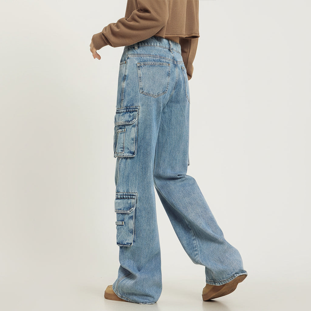 Baggy Cargo Jeans Voor Dames Met Relaxte Pasvorm — afbeelding 2
