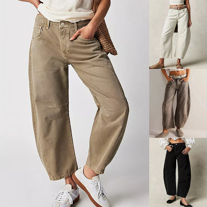 Comfortabele Wijde Broek Voor Dames Met Relaxte Pasvorm — afbeelding 1
