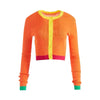 Oranje Crop Top met Sportieve Pasvorm en Zomerse Flair
