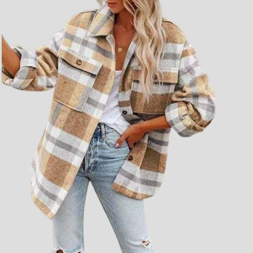 Geruite overshirt voor dames