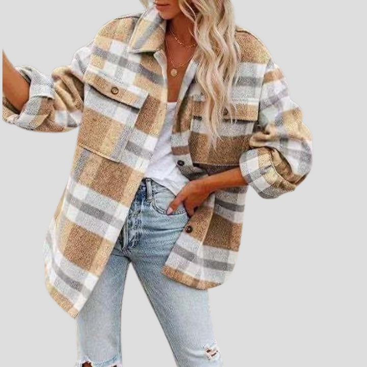 Geruite overshirt voor dames