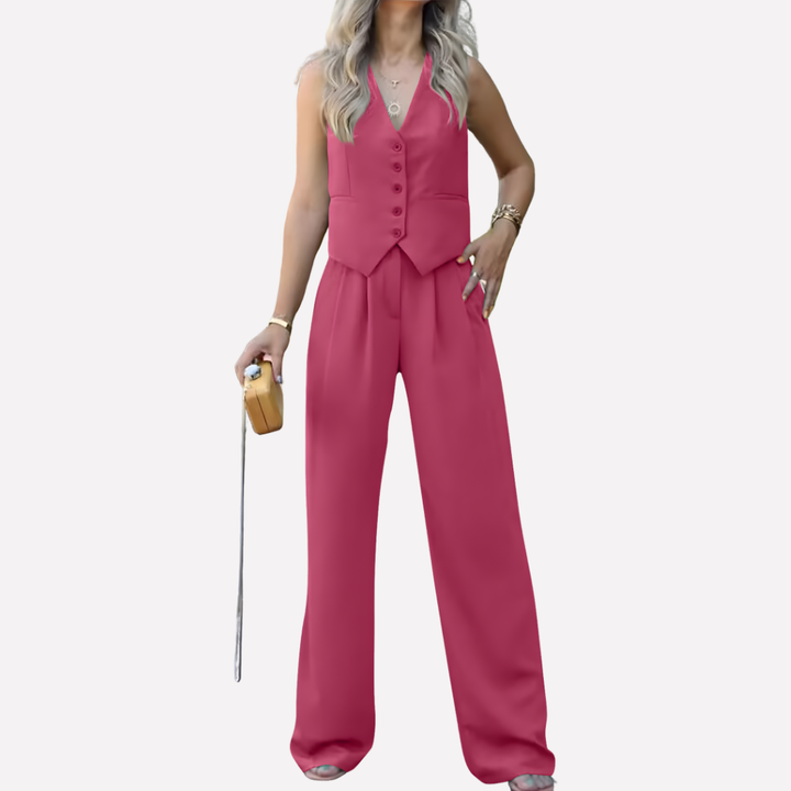 Mouwloos topje en lange broek voor dames