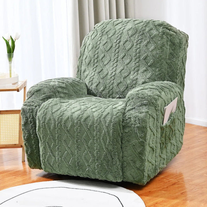Zachte, antislip winterse pluche relaxfauteuilhoes