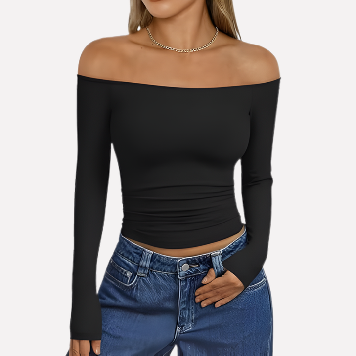 Vrouwen Off‑The‑Shoulder Lange Mouwen Top