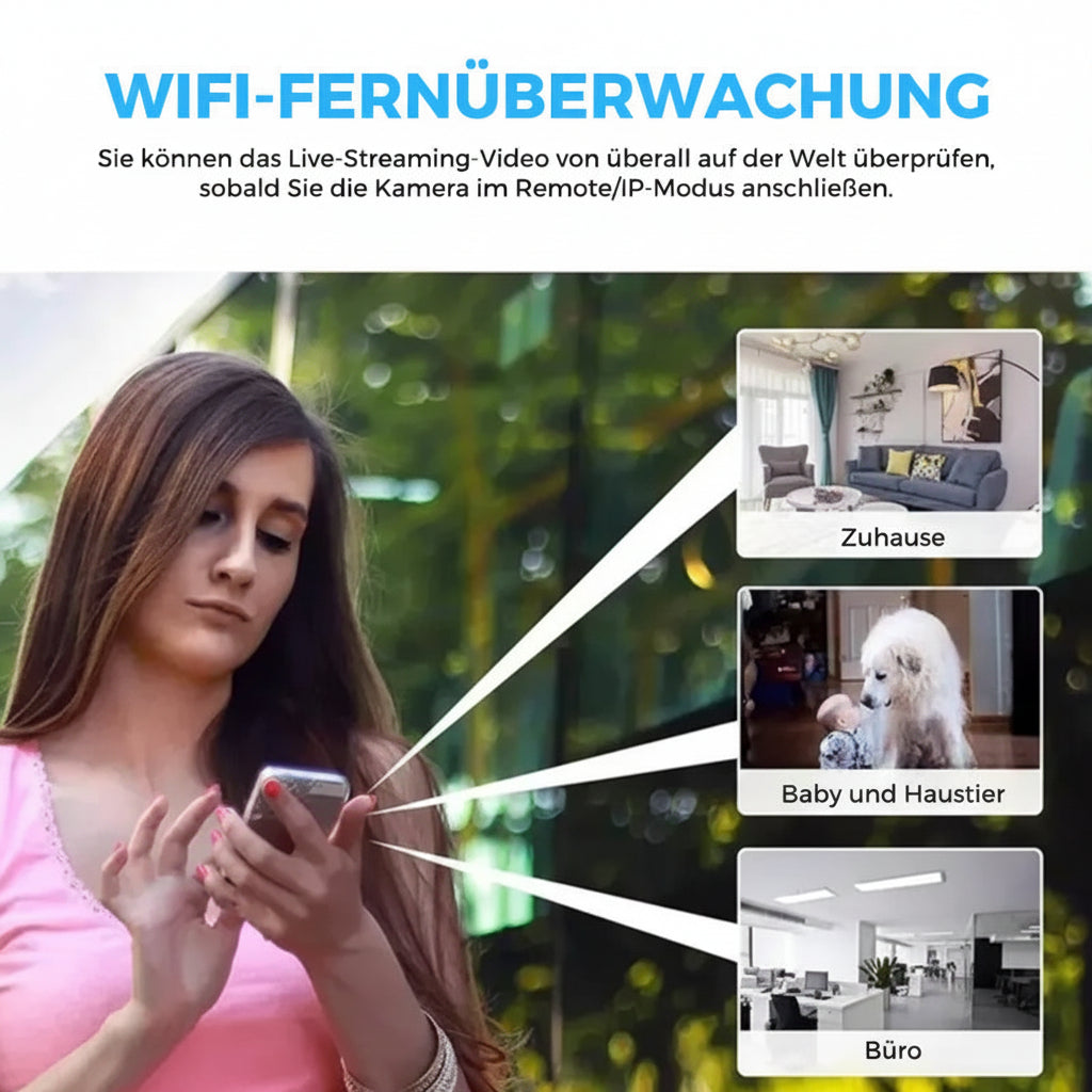 Mini-wifi-bewakingscamera 1080p | Verborgen nachtzicht | Bewegingsalarm | Audio