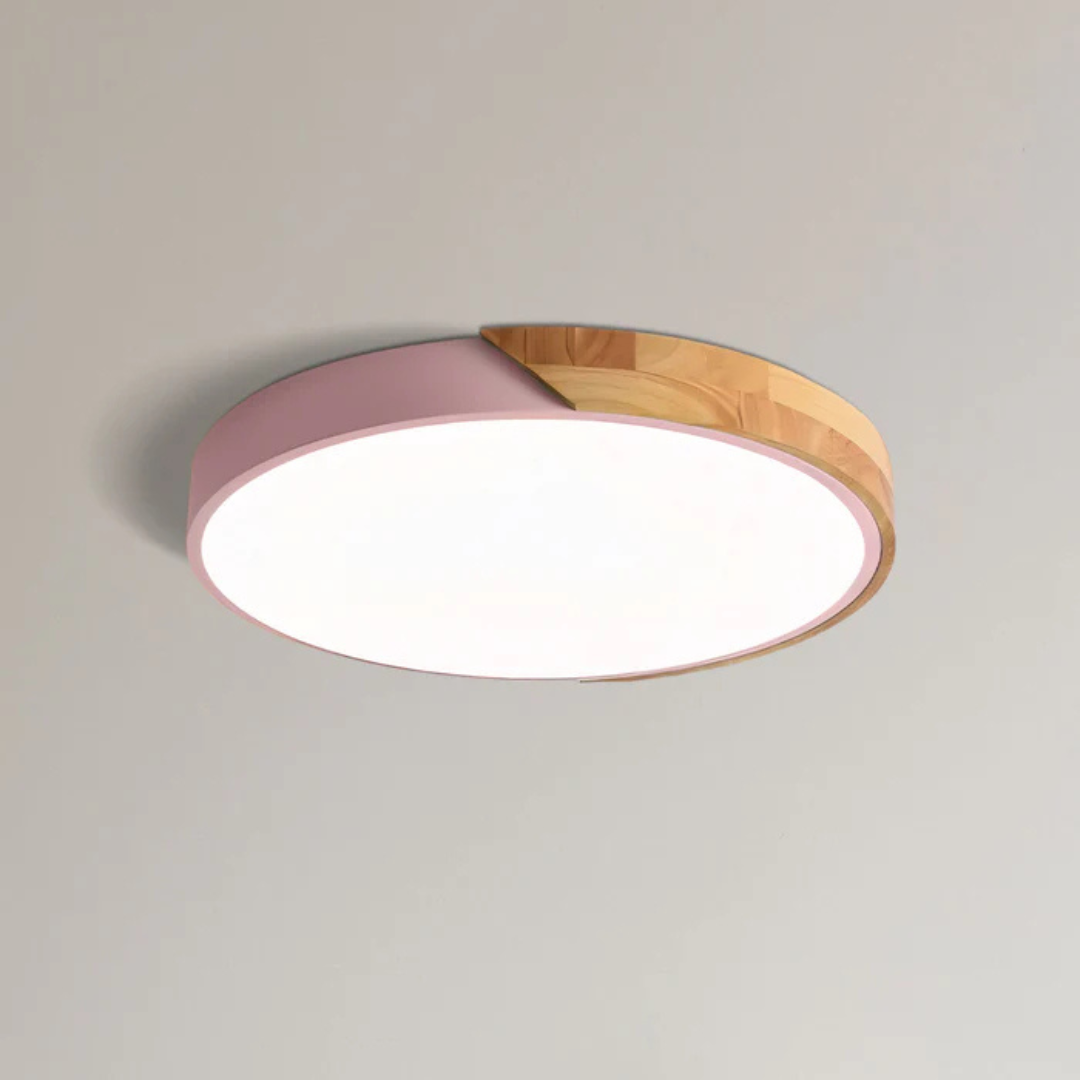 Delos Scandi houten plafondlamp | Natuurlijke LED-designlamp