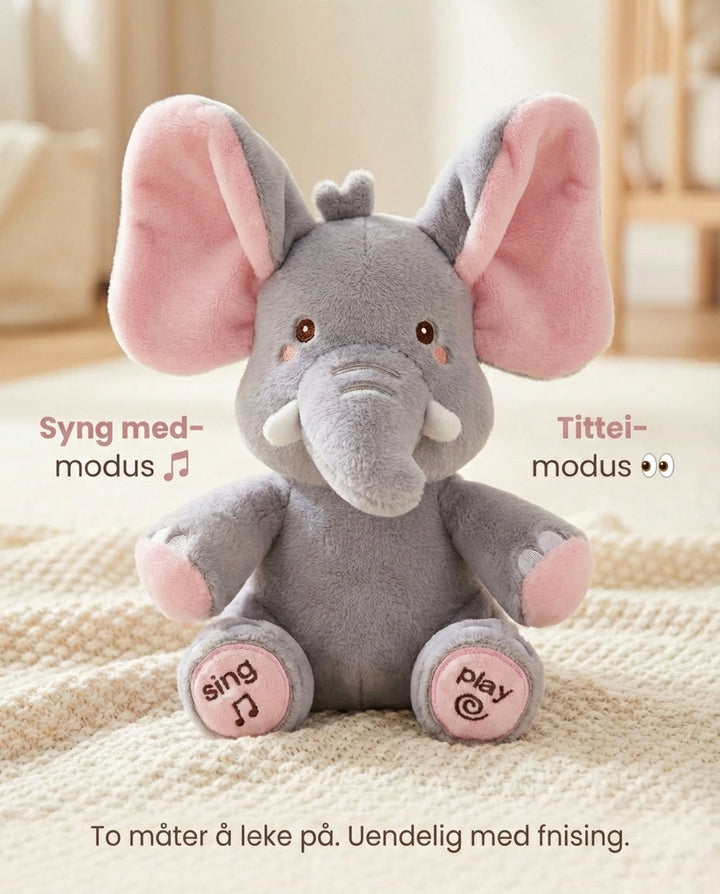 PeekaBuddy – De giechelende, interactieve kiekeboe-pluche olifant