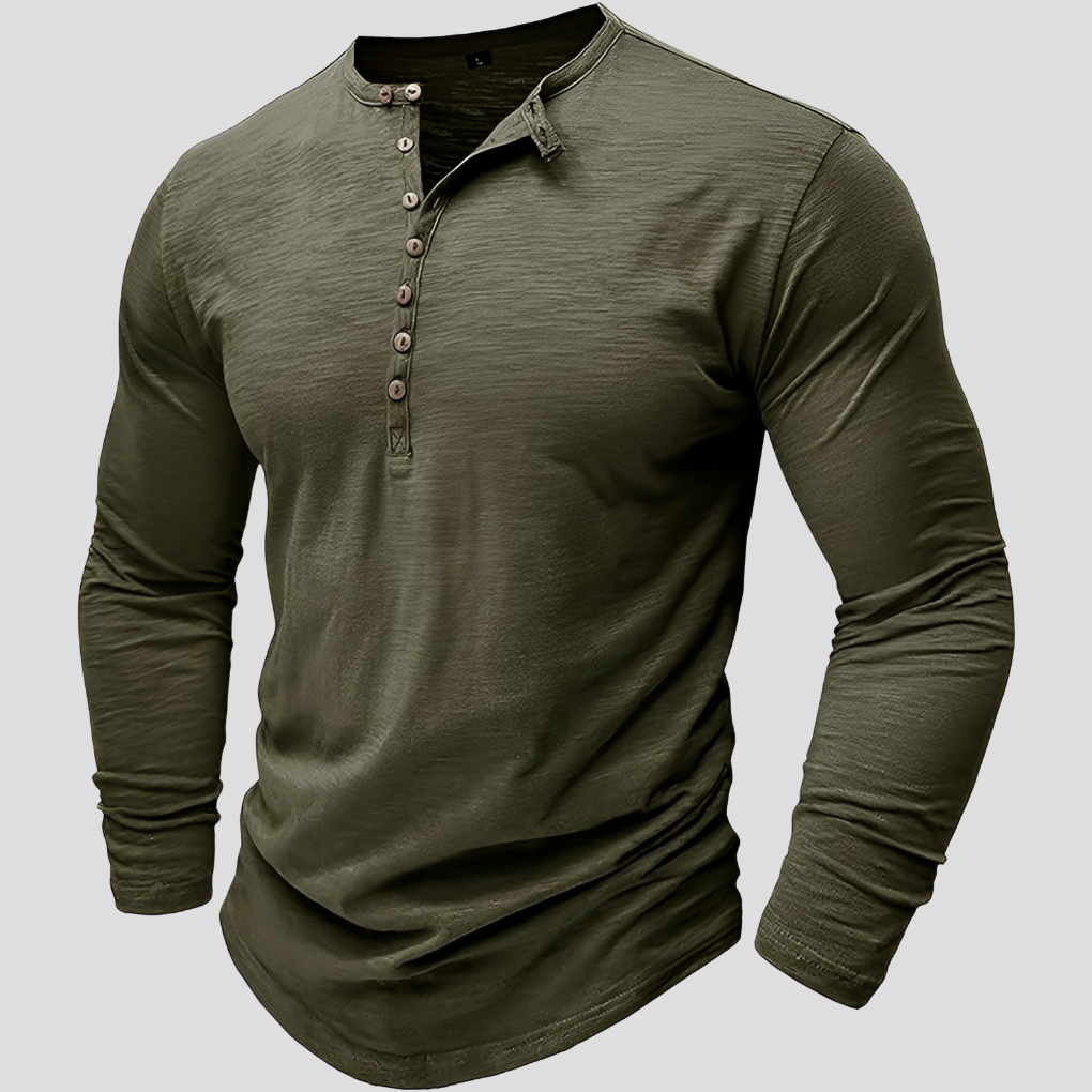 Los katoenen herenoverhemd - Casual, alledaagse stijl
