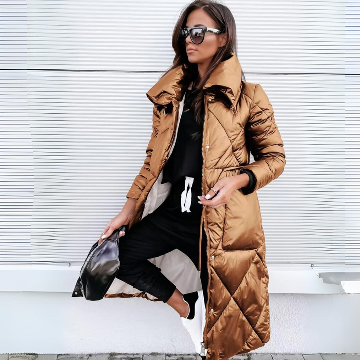 Elora lange donzen winterjas voor dames – winddicht & waterafstotend