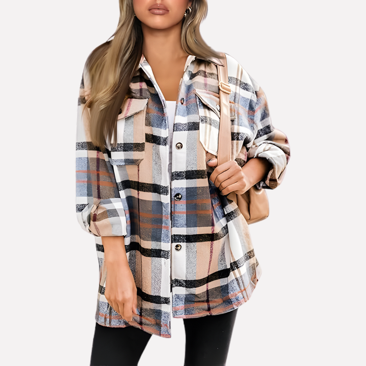 Vrouwen Plaid Shacket