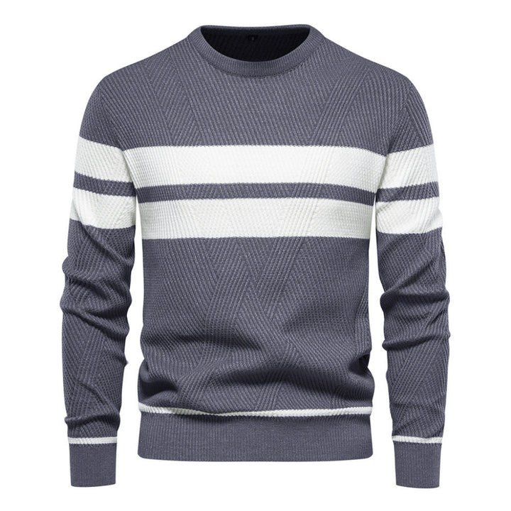 Casual Gestreepte Trui Voor Mannen Met Regular Fit — afbeelding 5