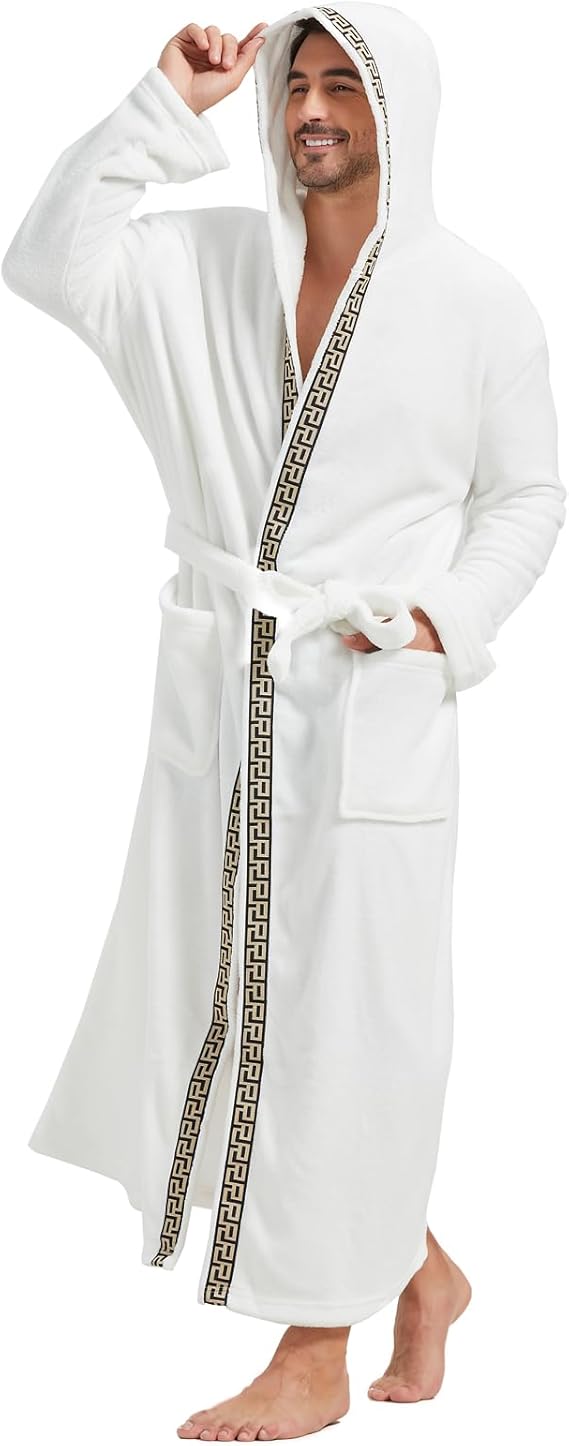 Lichte fleece zomerbadjas voor heren – James