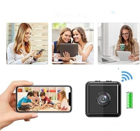 Draadloze 1080P mini wifi-beveiligingscamera, oplaadbaar