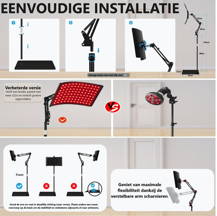 Red Light Therapy Lamp voor Volledig Lichaam