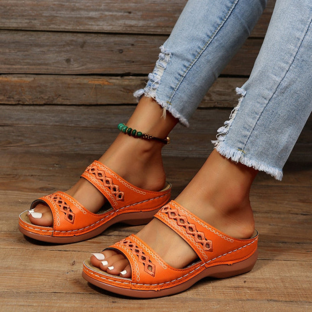 Sandalen voor de zomer met dubbele riem voor dames
