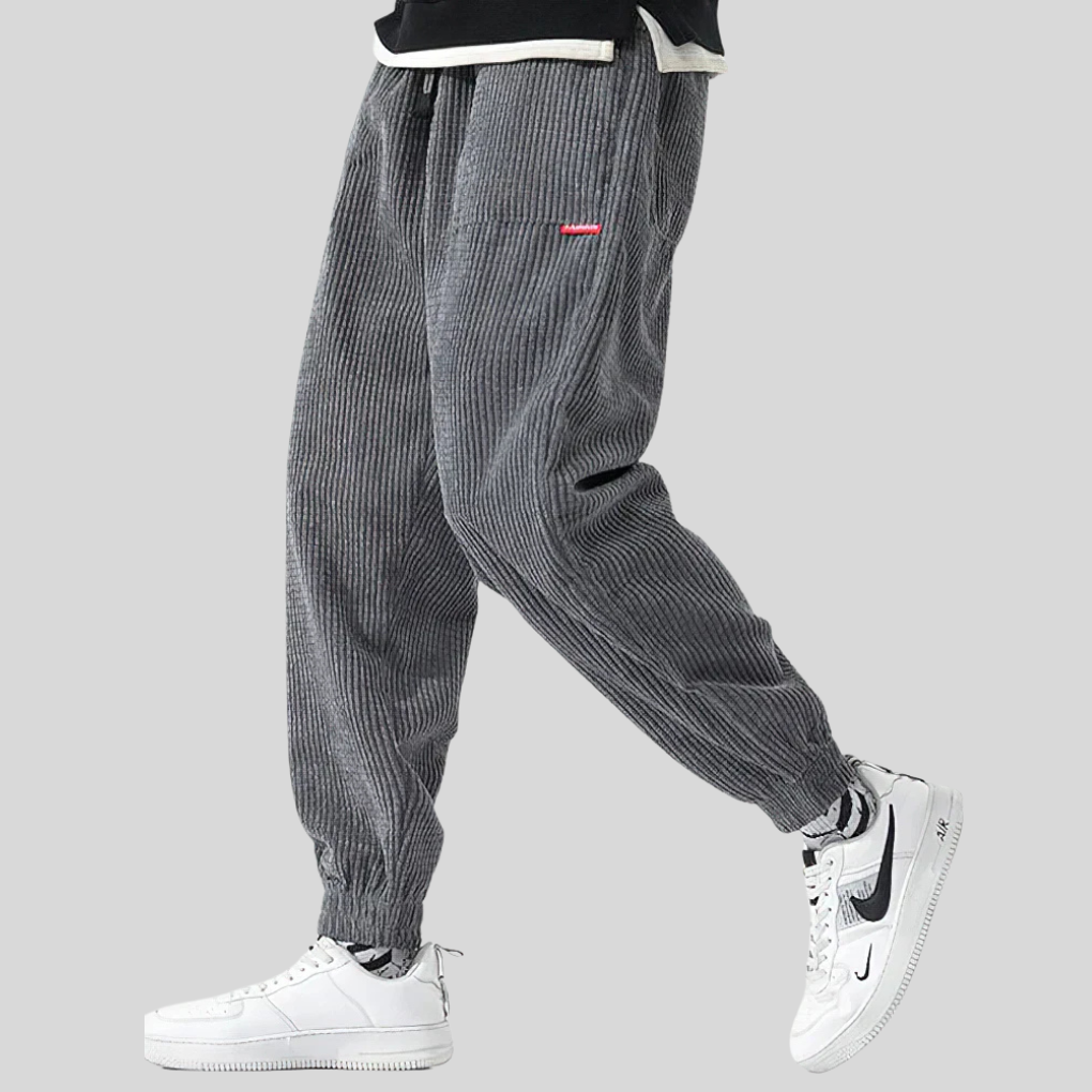 Heren joggingbroek met brede koorden – Relaxte, alledaagse stijl