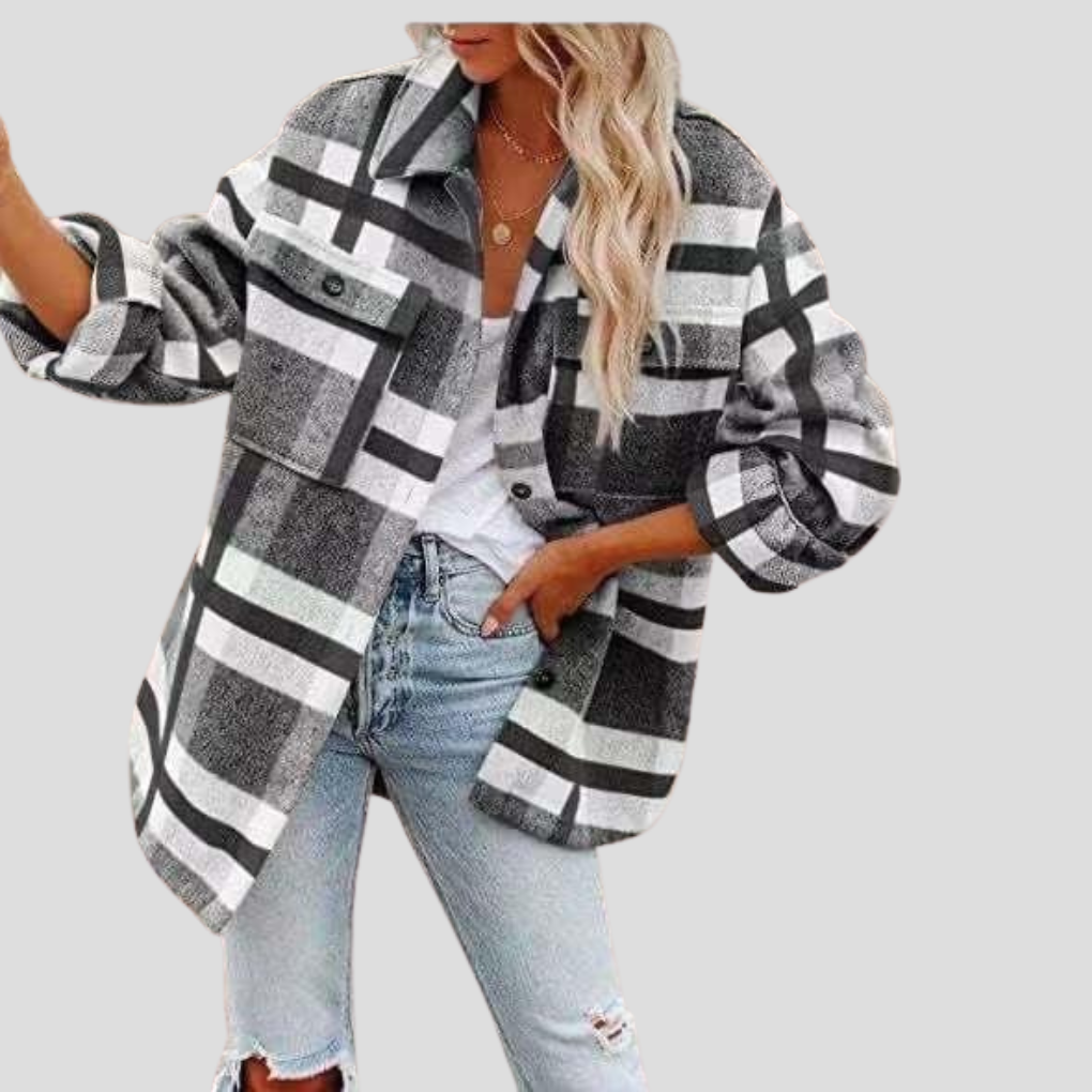 Geruite overshirt voor dames
