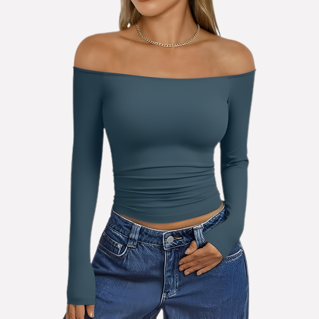 Vrouwen Off‑The‑Shoulder Lange Mouwen Top