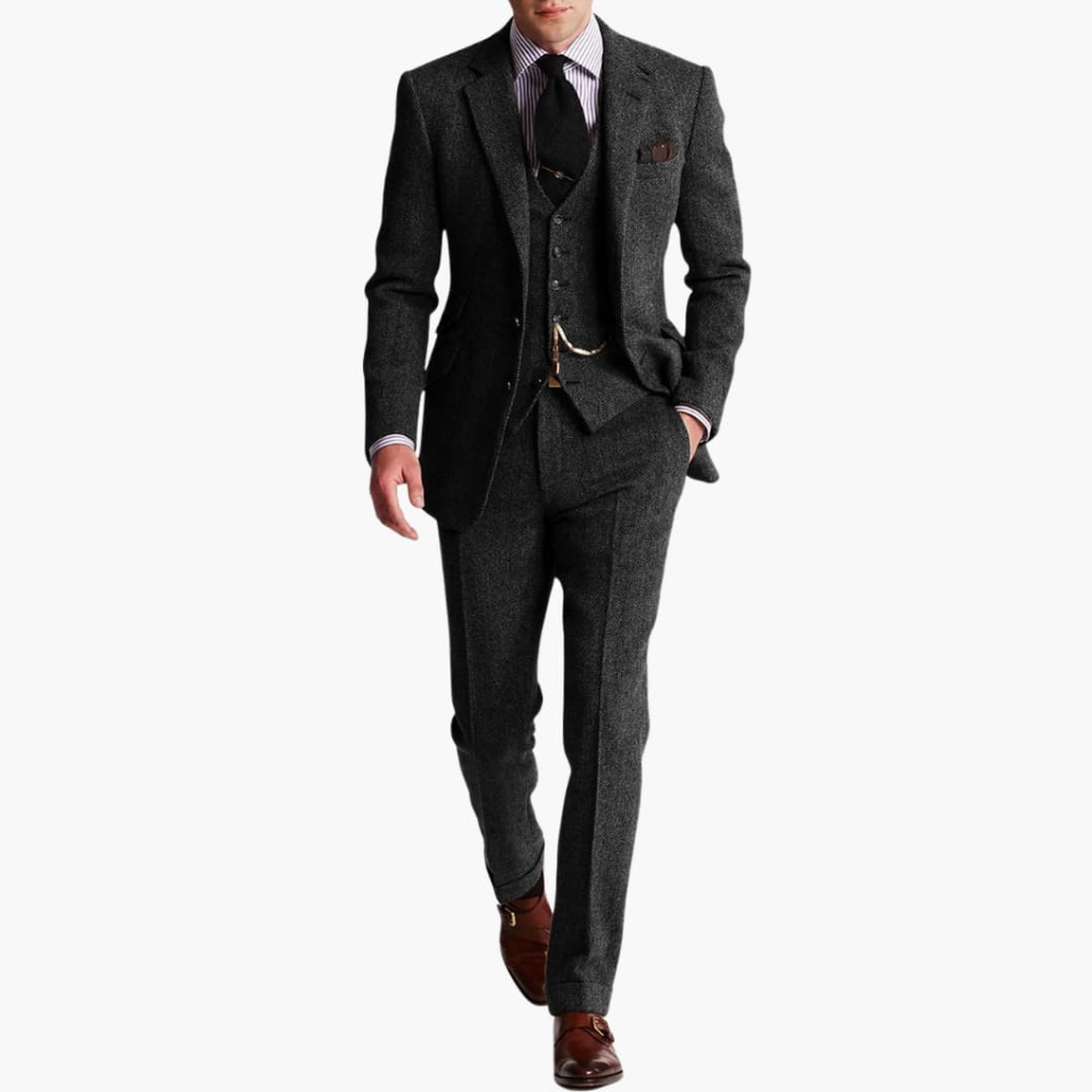 Heren Formele Pak Set met Jas en Vest