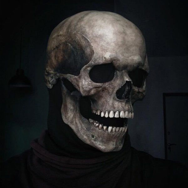 Doodshoofdmasker — Verspreid in elke ruimte griezel met realistische details en de hele nacht comfortabel draagcomfort