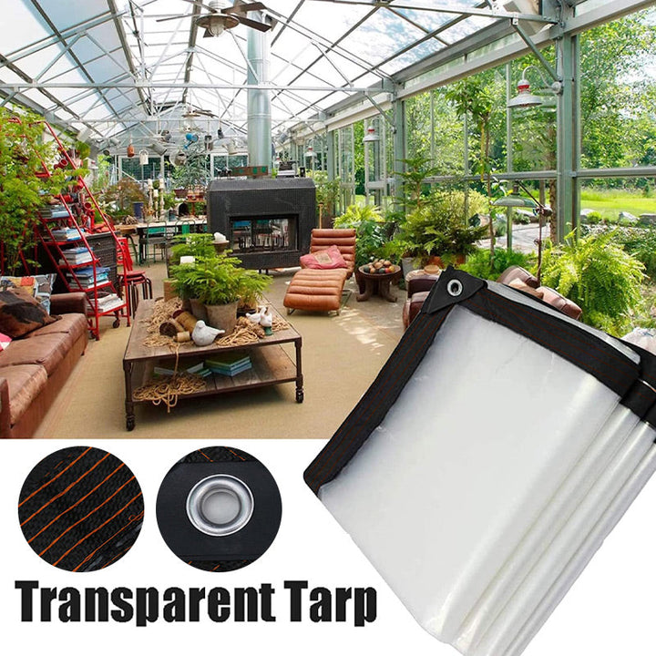 Transparant, weerbestendig dekzeil voor tuin, terras en buitenruimte