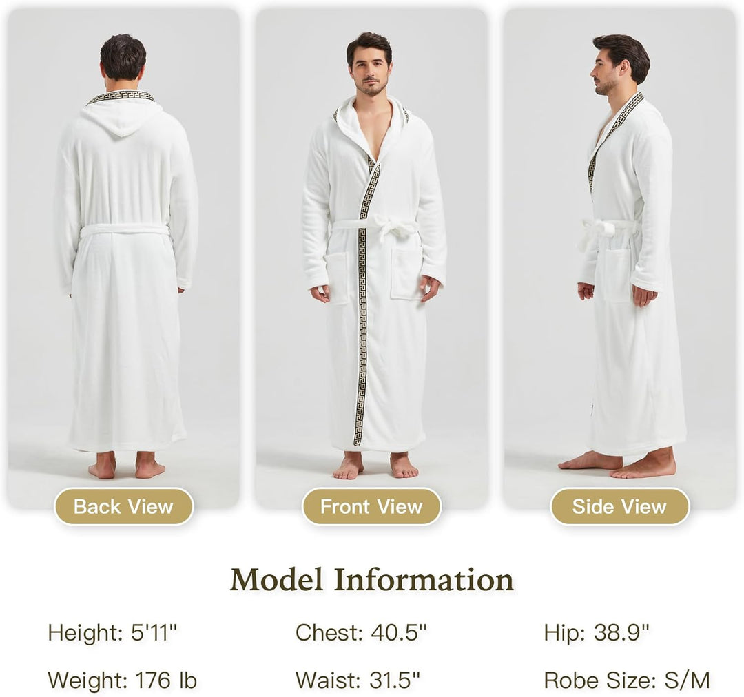 Lichte fleece zomerbadjas voor heren – James